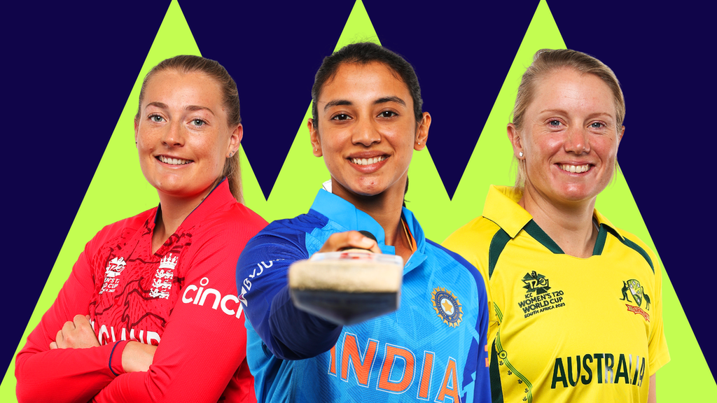 Left to right: Sophie Ecclestone, Smriti Mandhana and Alyssa Healy