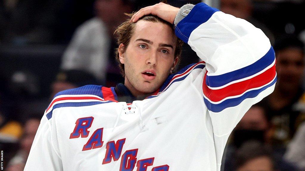 Tyler Wall in his time at the New York Rangers