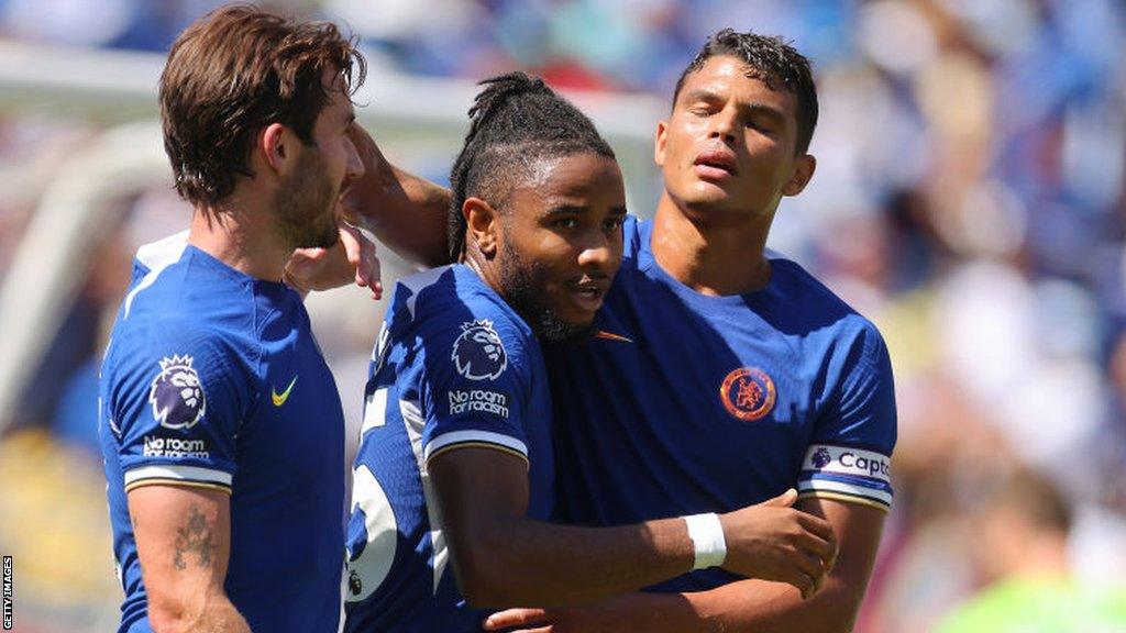 Christopher Nkunku celebrates scoring for Chelsea during their pre-season tour of the United States