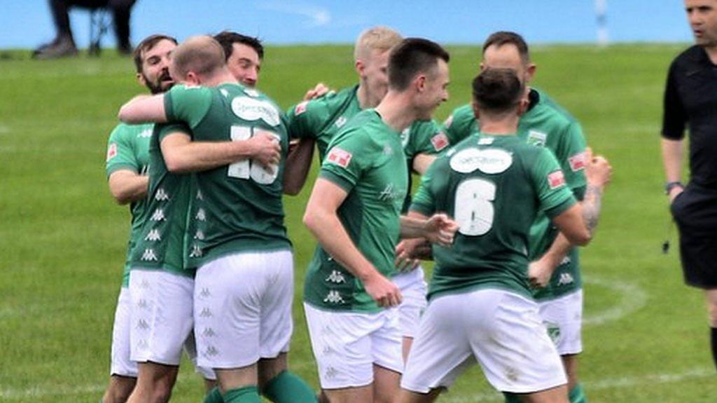 Guernsey FC celebrate