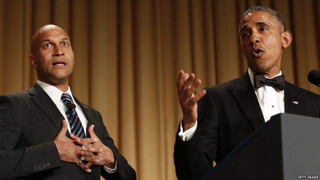 Comedian Keegan Michael-Key with President Obama