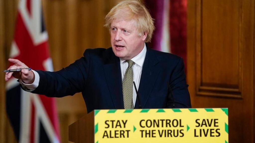 Prime Minister Boris Johnson during a media briefing in Downing Street, London, on coronavirus