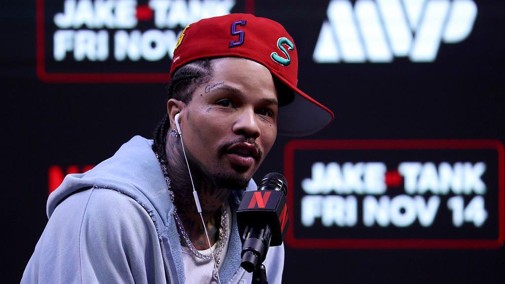 Gervonta Davis in a news conference in September