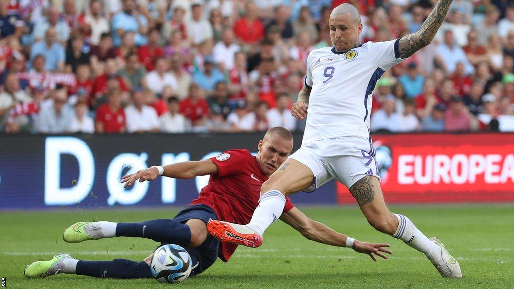 A late lifeline? Thanks very much, don't mind if we do. Leo Ostigard's error was seized upon by Lyndon Dykes to level it up and surely maintain Scotland's unbeaten start