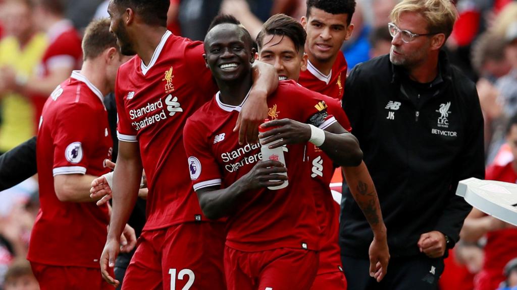 Sadio Mane celebrates