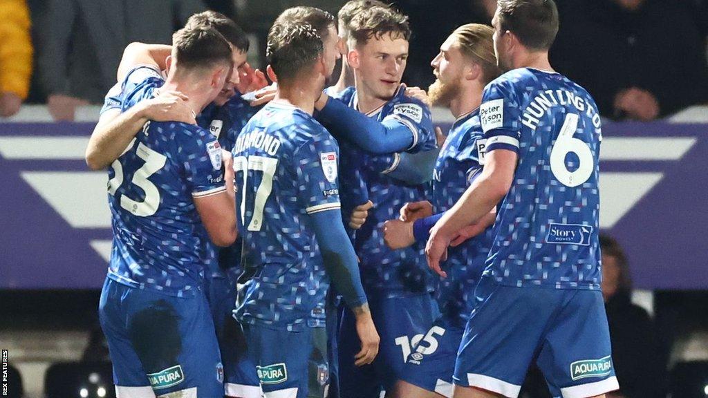 Carlisle United celebrate scoring