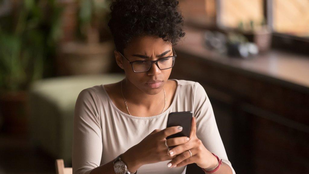 Stock image of a person reading a text