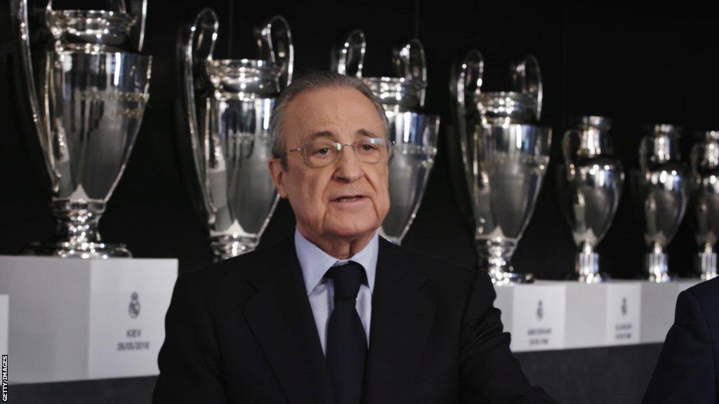 Real Madrid president Florentino Perez