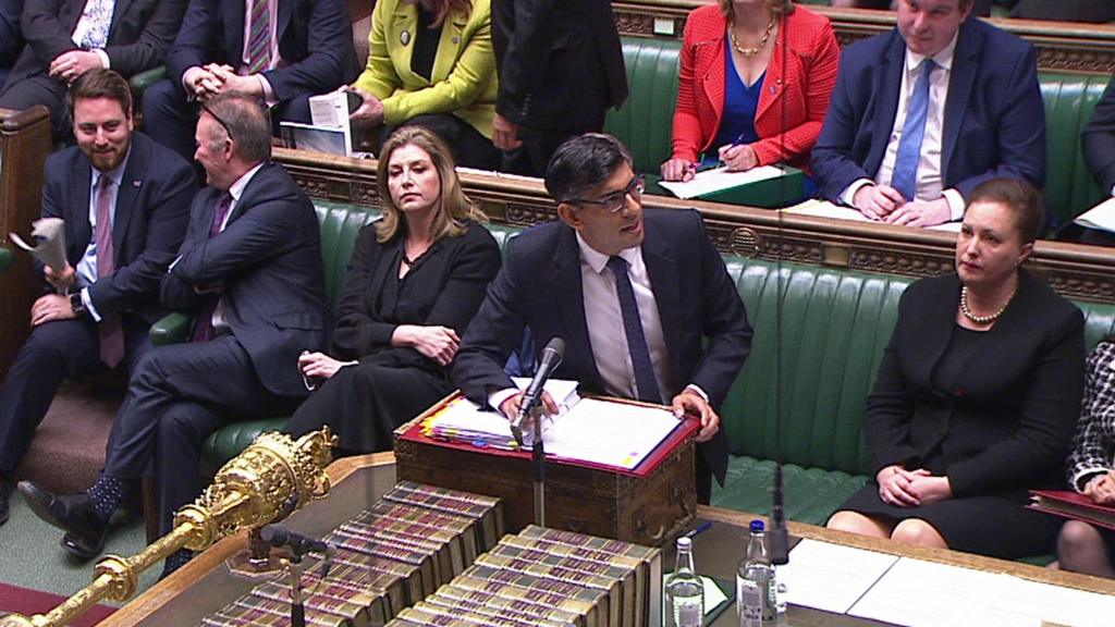 Sunak at despatch box