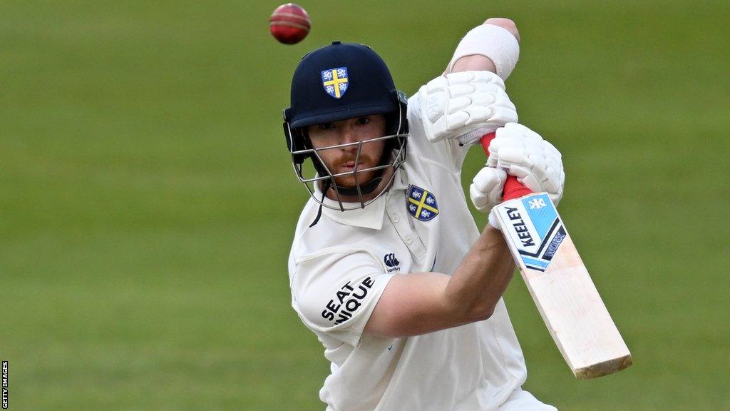 Michael Jones struck 13 fours in his 87 for Durham at Hove