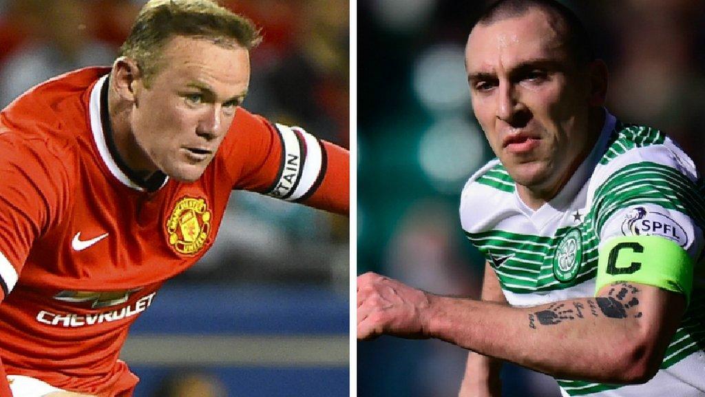 Wayne Rooney and Scott Brown