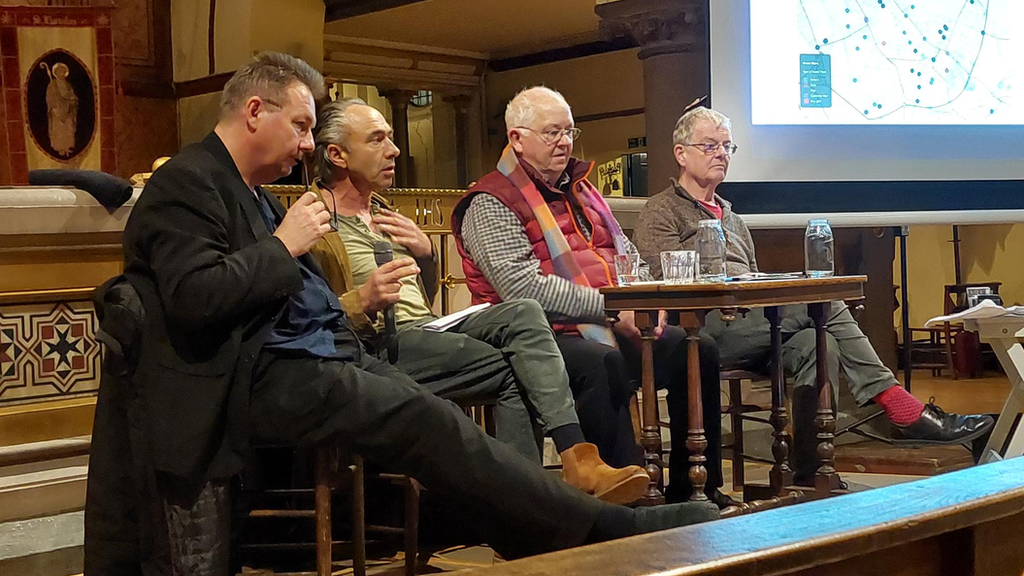 The traffic discussion panel at St Barnabas church