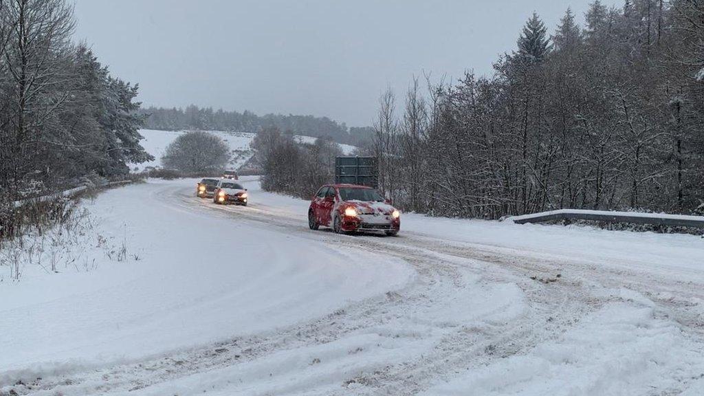 Snow on road