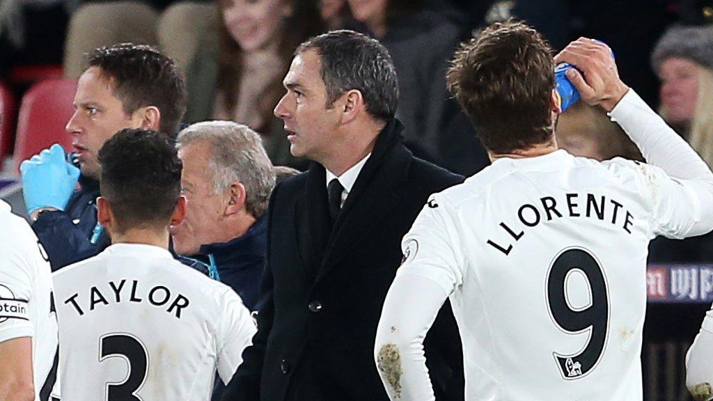 Paul Clement on the sideline during Swansea' s win over Crystal Palace