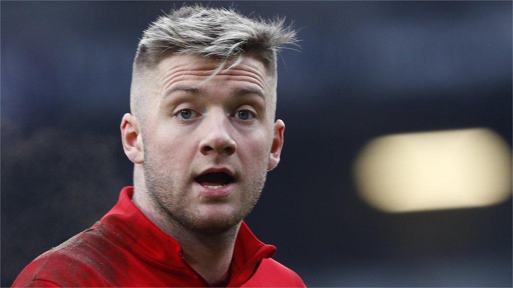 Jokull Andresson warms up while on loan at Exeter