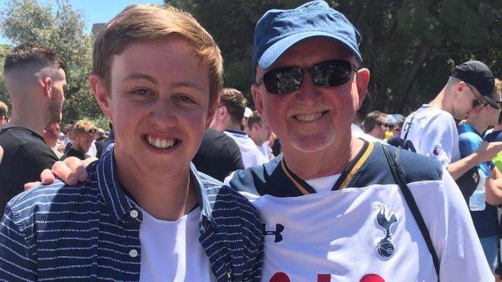 Robbie Jones with his father Gareth Jones