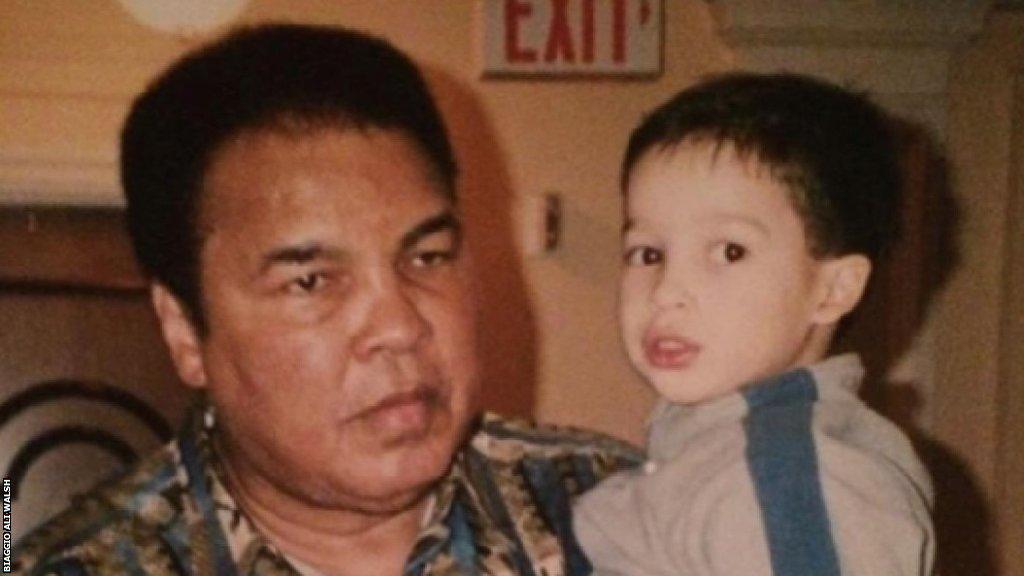 Muhammad Ali and Biaggio Ali Walsh as a youngster