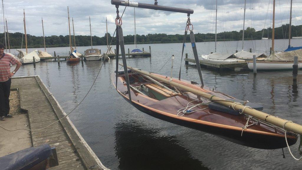 Boat being launched