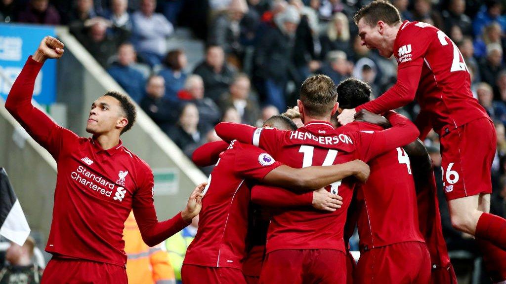 Liverpool celebrate.