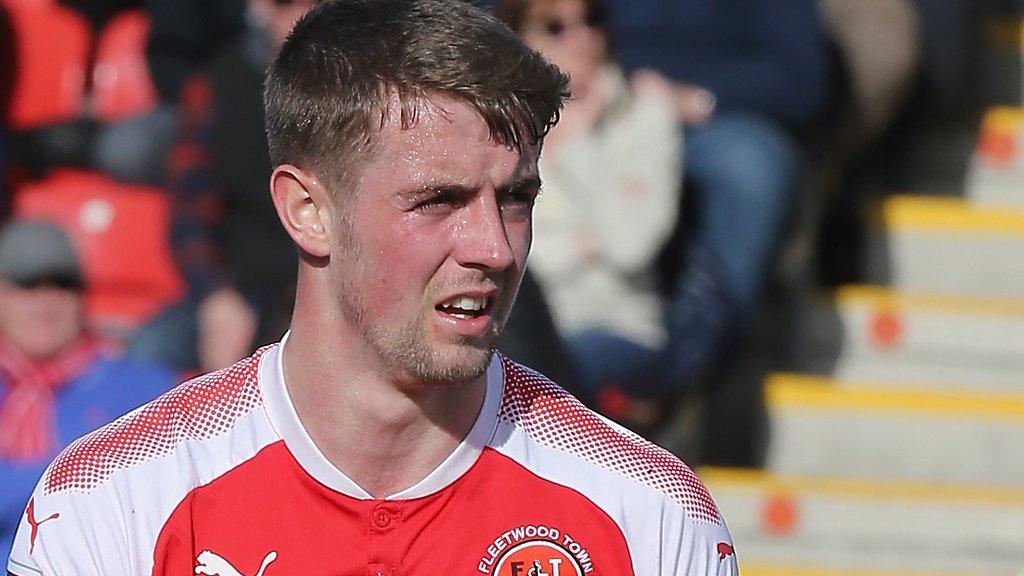 Jack Sowerby in action for Fleetwood