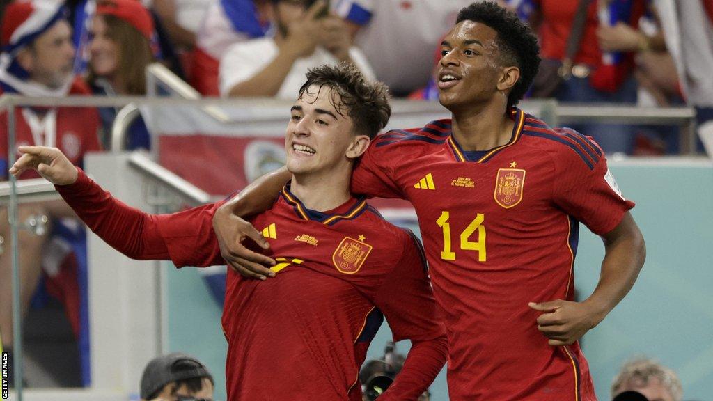 Barcelona teens Gavi and Alex Balde are in the Spain squad for Hampden