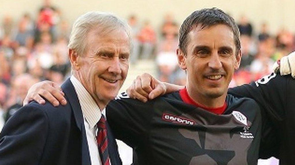 Eric Harrison and Gary Neville in 2014