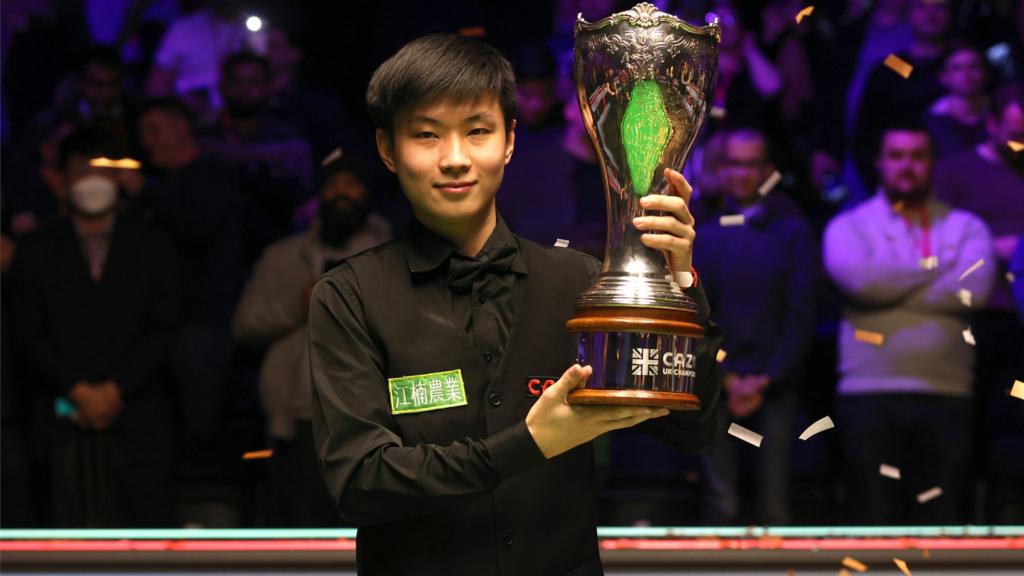 UK Snooker Championship LIVE Zhao Xintong beats Luca Brecel in final BBC Sport