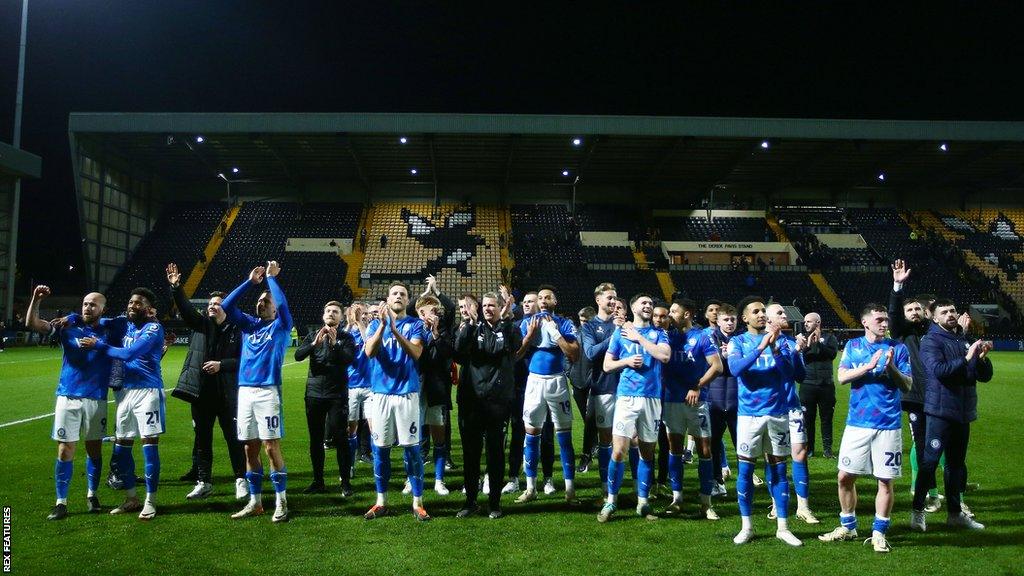 Stockport players celebrate