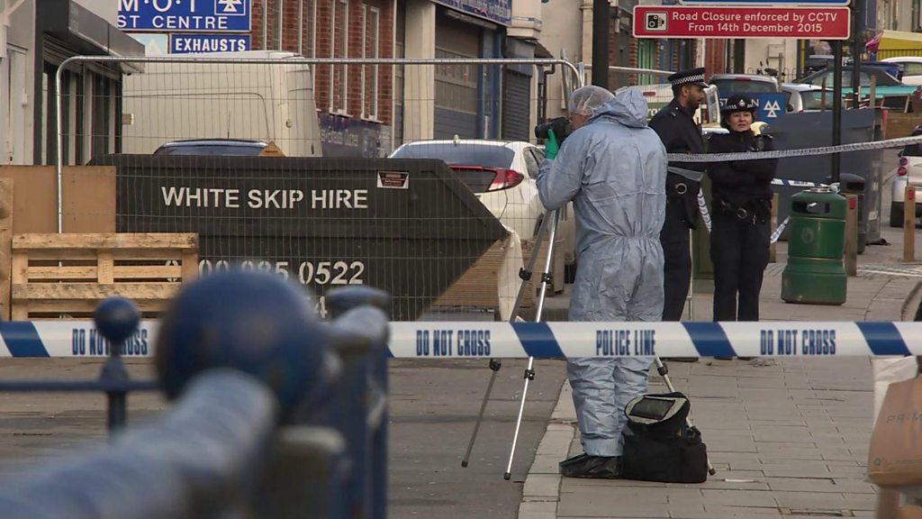 Forensic officers at the scene