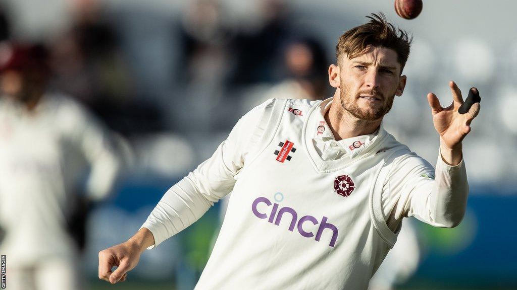 Rob Keogh in action for Northamptonshire