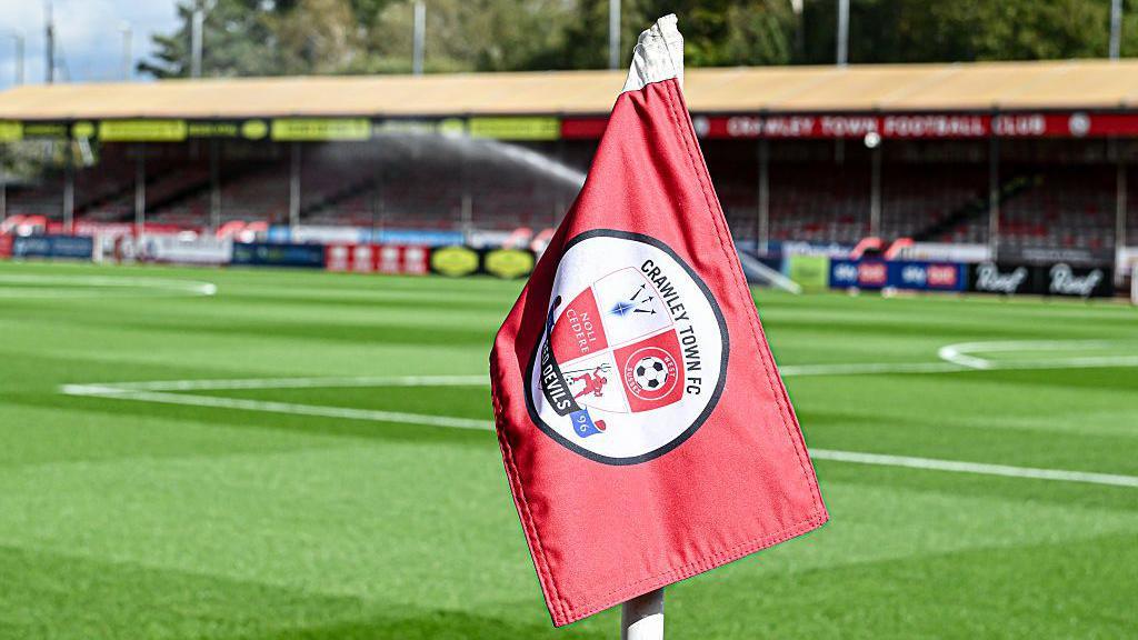 A general view of Crawley Town's stadium