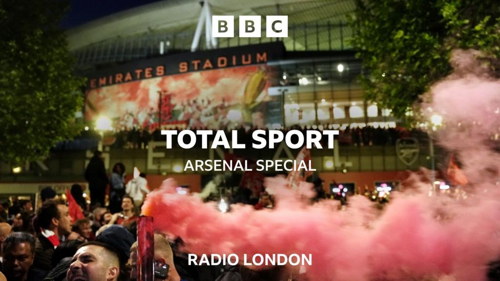 Arsenal fans celebrate outside the Emirates