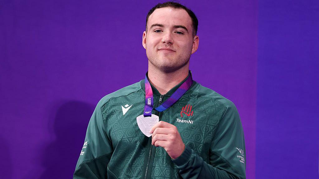 Barry McClements with silver medal