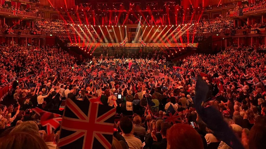 A packed Royal Albert Hall for Last Night of the Proms