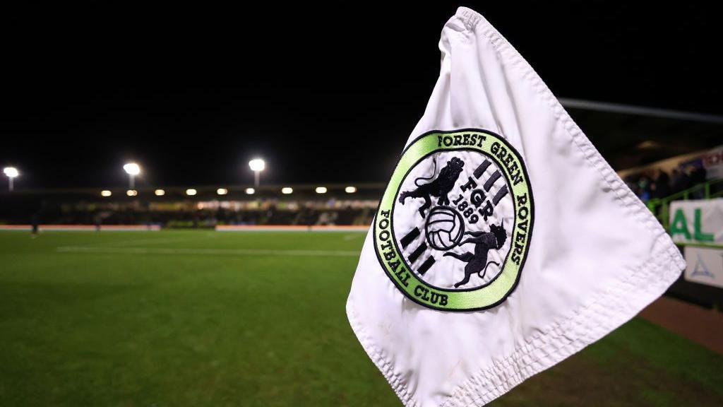 The corner Flag at Forest Green Rovers' home stadium 