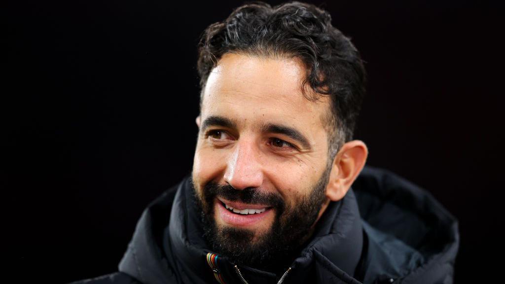 Ruben Amorim, head coach of Manchester United, during the UEFA Europa League 2024/25 League Phase MD5 match between Manchester United and FK Bodo/Glimt at Old Trafford