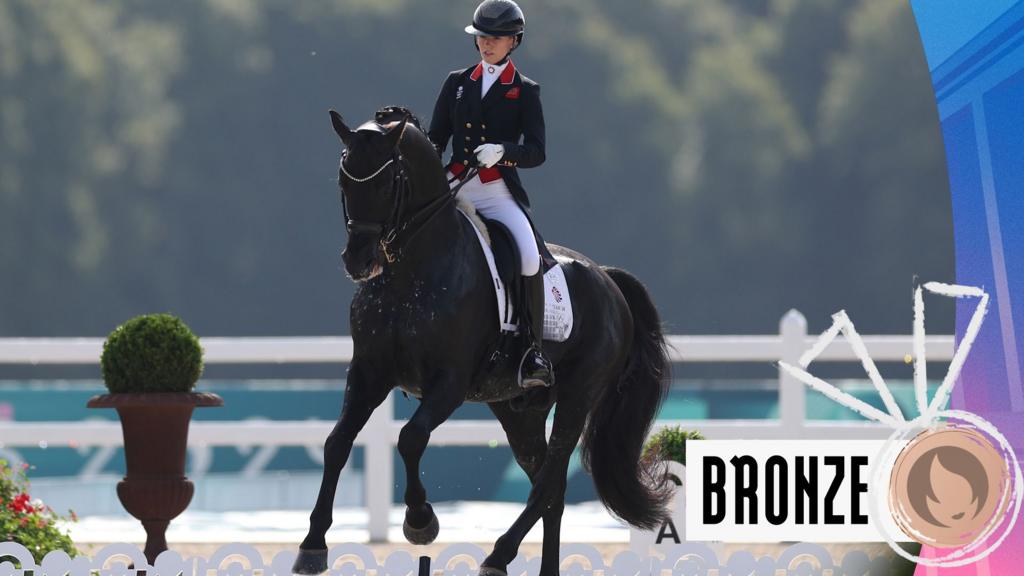 Team GB win bronze in the dressage team final