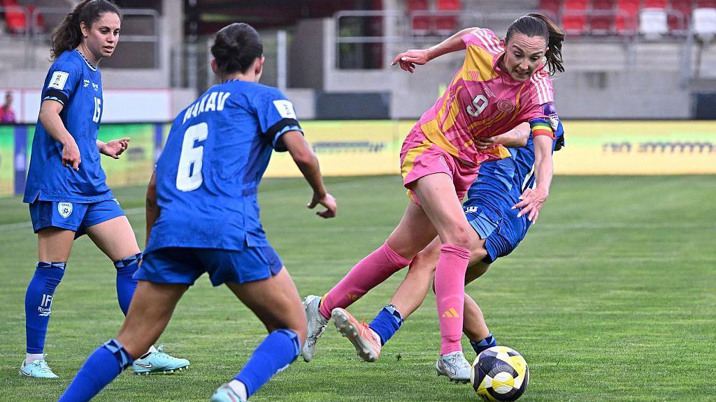 Scotland captain Caroline Weir playing against Israel