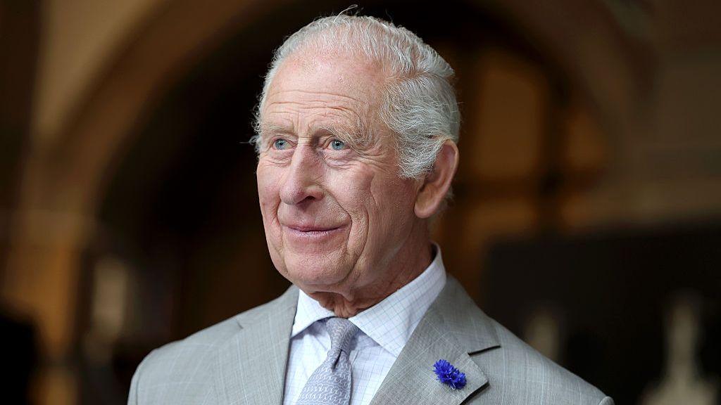 King Charles III visits Cartwright Hall, an art gallery and community cultural space in Bradford, England on 15 May 2025.
