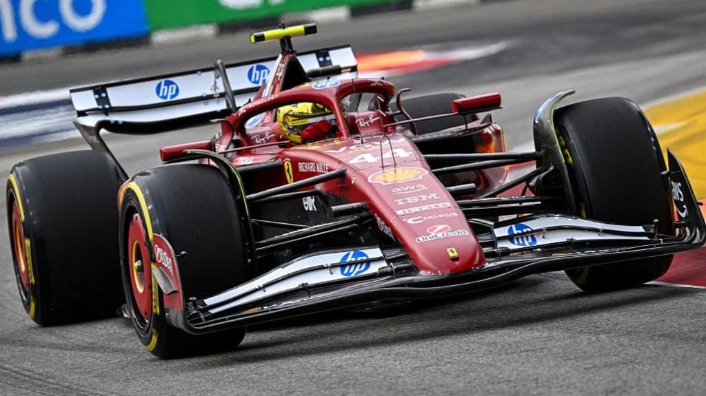Ferrari's Lewis Hamilton during Singapore Grand Prix final practice
