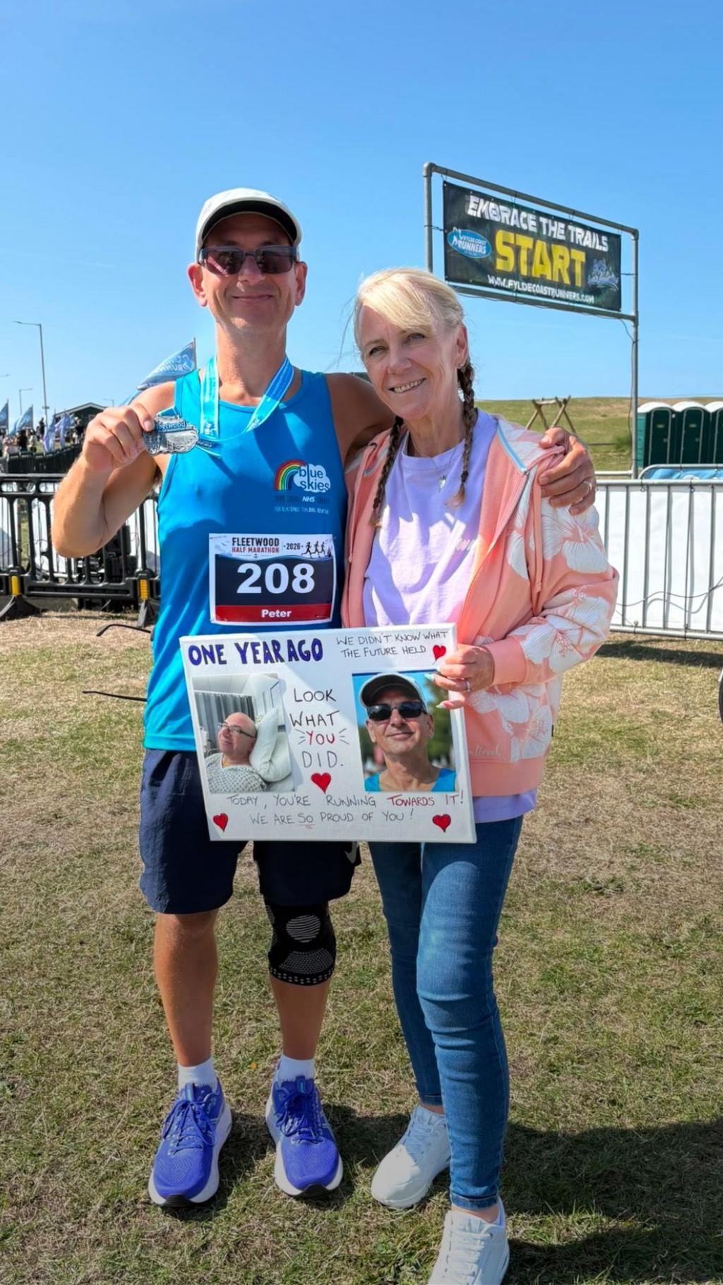Man completes half marathon after two heart attacks
