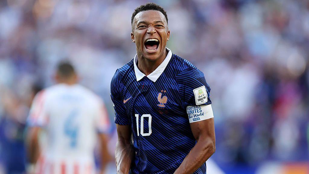 Kylian Mbappe celebrates after France beat Paraguay 1-0 at the 2026 FIFA World Cup