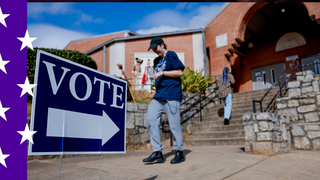 People in Atlanta, in the swing state of Georgia, cast their ballots before election day