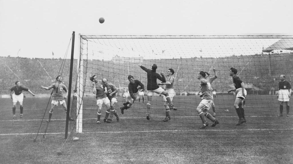 Cardiff City playing Arsenal in their FA Cup Final match in April 1927.