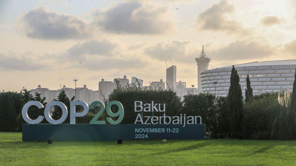 COP29 sign in Baku