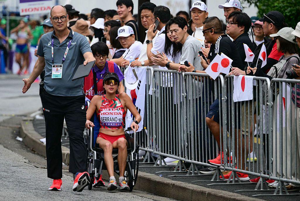 Mexico jock Karla Ximena Serrano receives assistance 