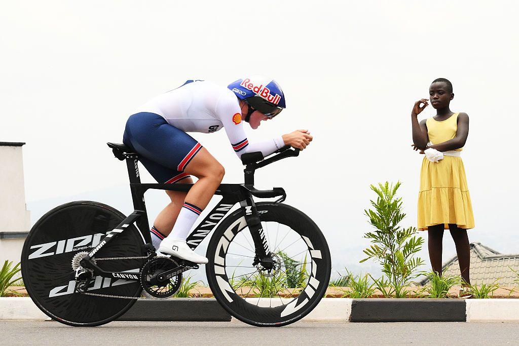 Zoe Backstedt at the Road Worlds in Kigali