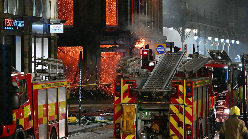 There was a large emergency service response with several fire crews in attendance.