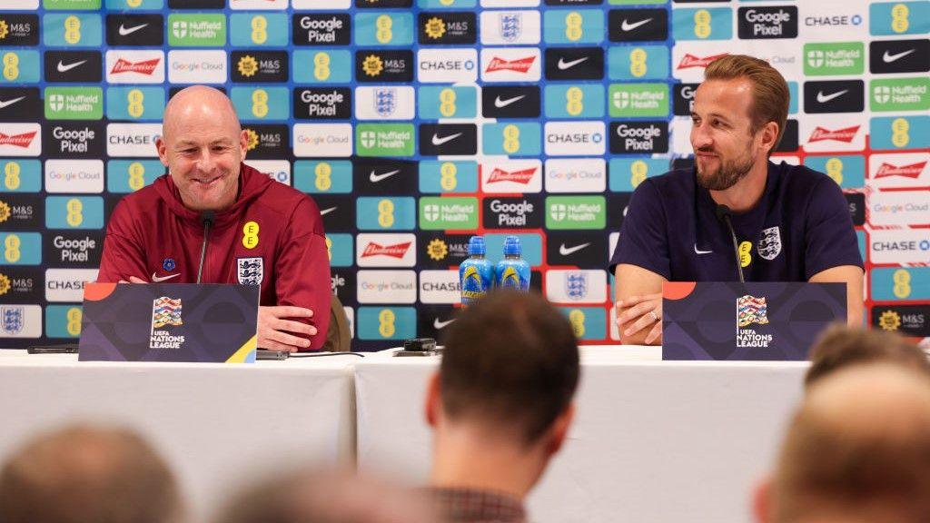 Lee Carsley and Harry Kane news conference