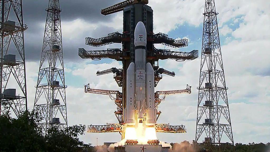 Chandrayaan-3 spacecraft taking off from Earth